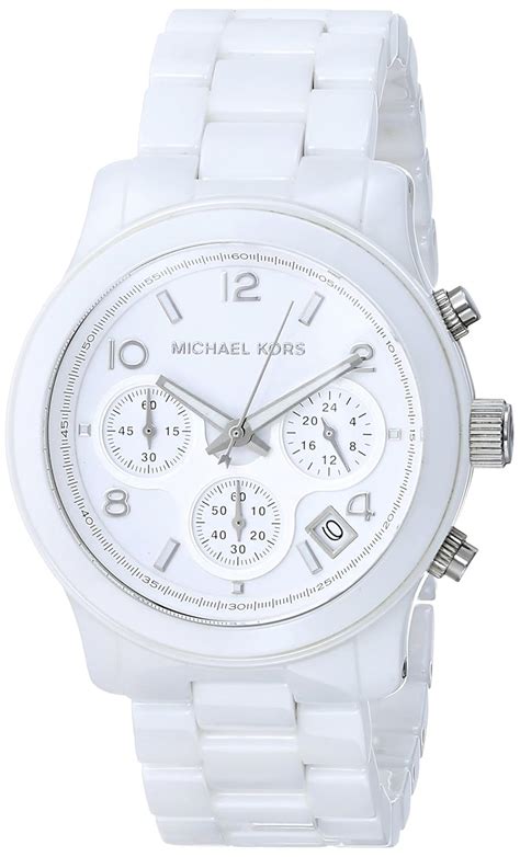 michael kors damenuhr weiß mk5161|Michael Kors Women's MK5161 White Ceramic Quartz Watch .